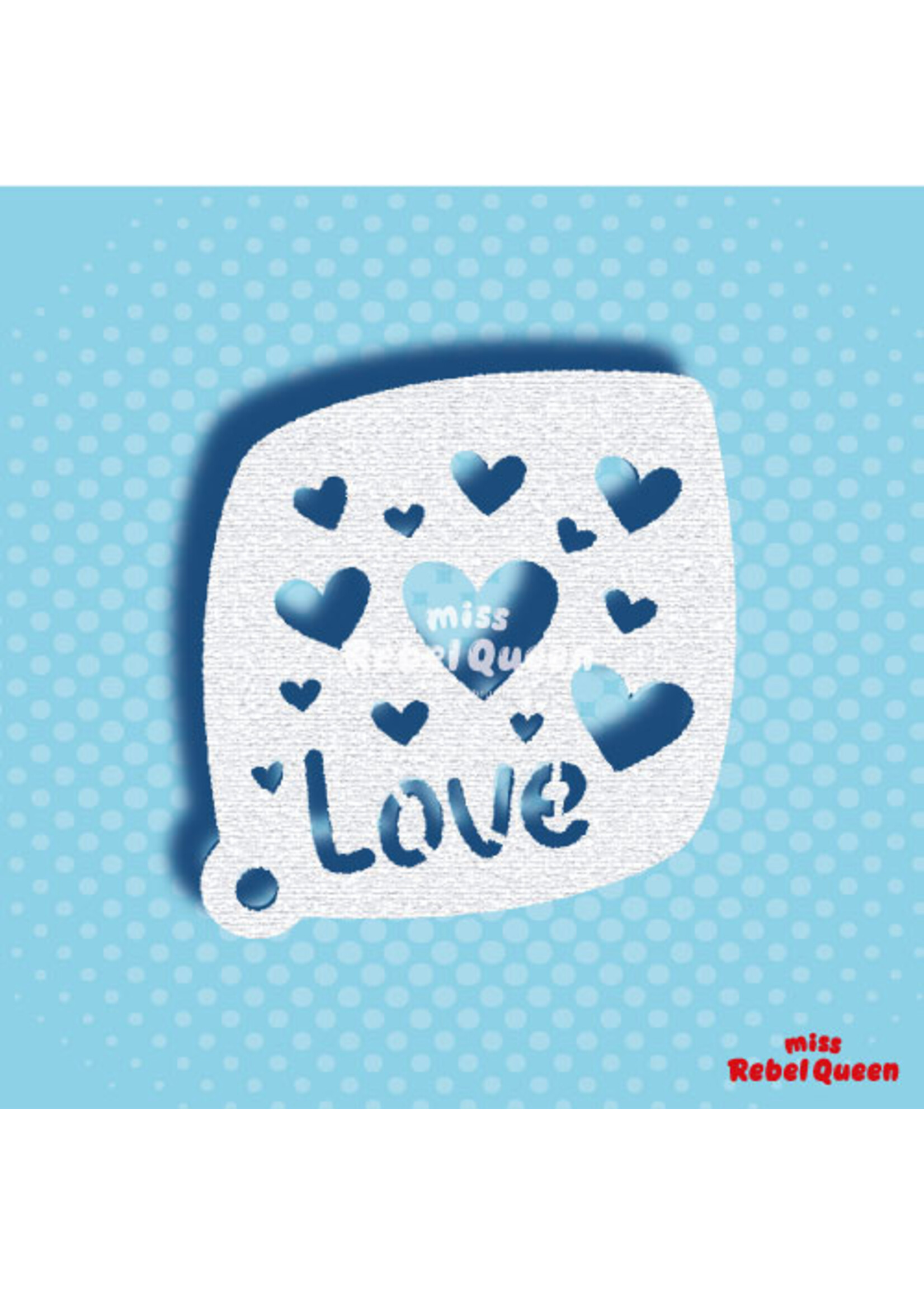 MRQ - Stencils Hearts and Love Small Schmink Stencil