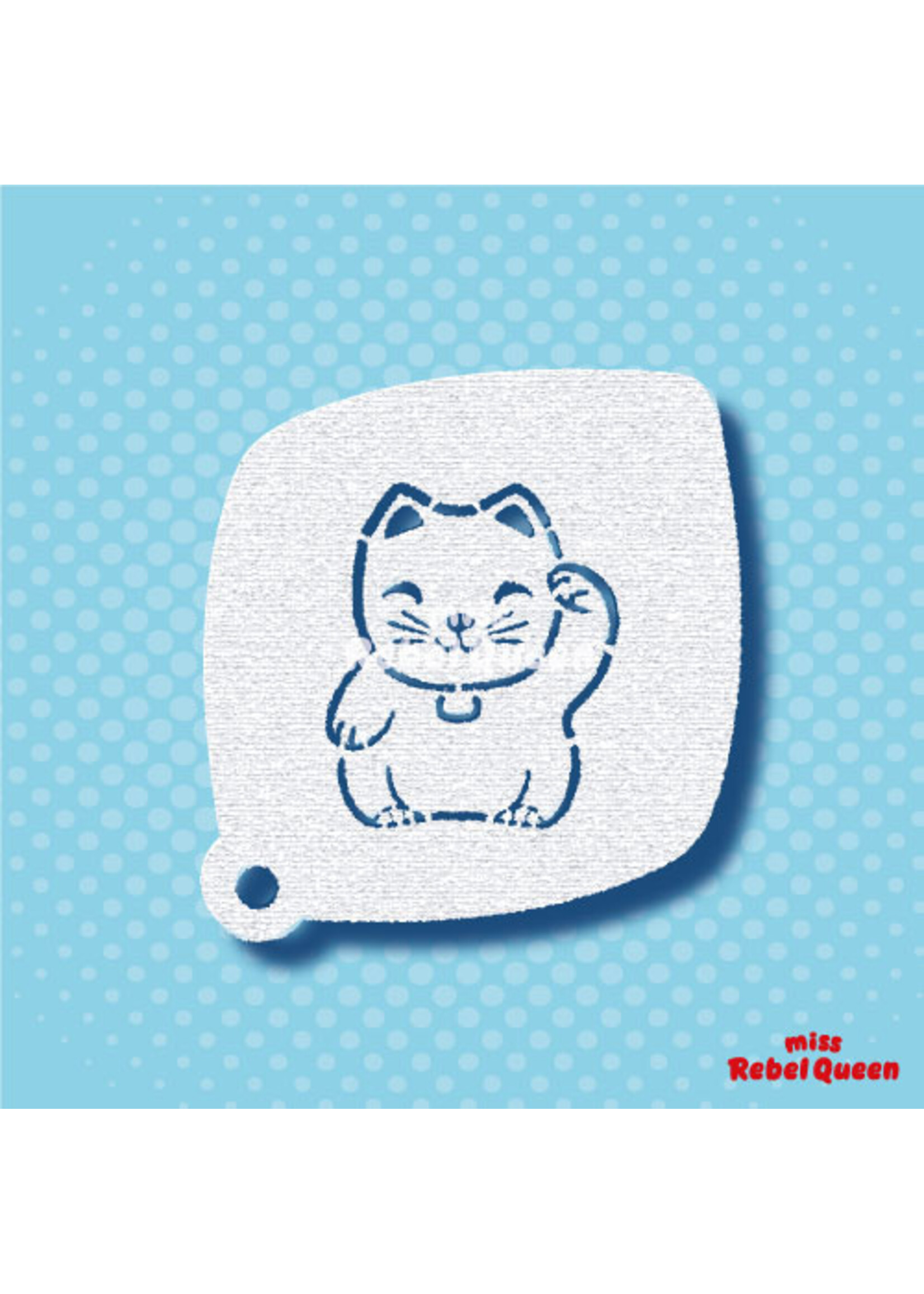 MRQ - Stencils Lucky cat  Small Schmink Stencil