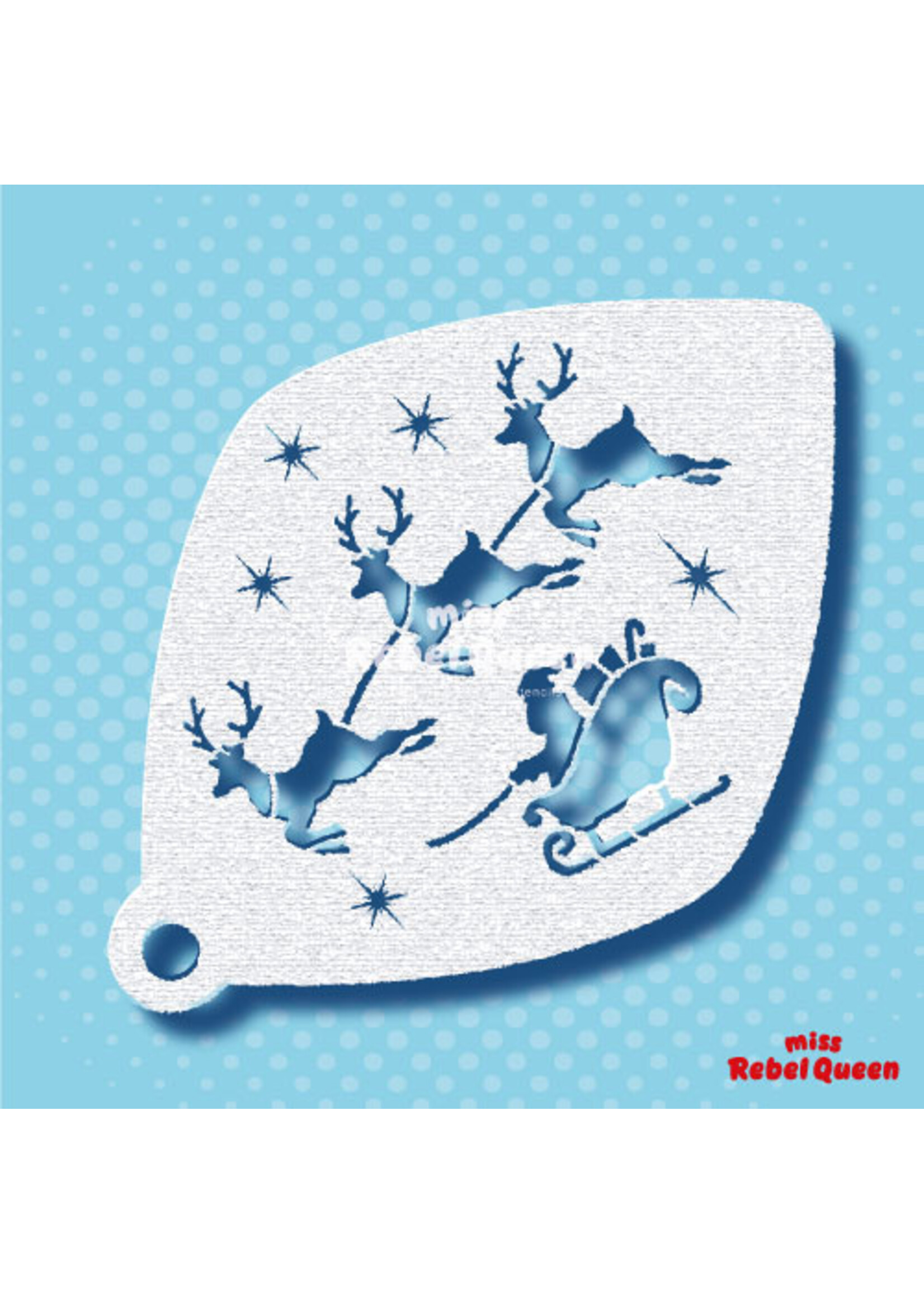 MRQ - Stencils Santa's Speedy Sleigh Medium Schmink Stencil