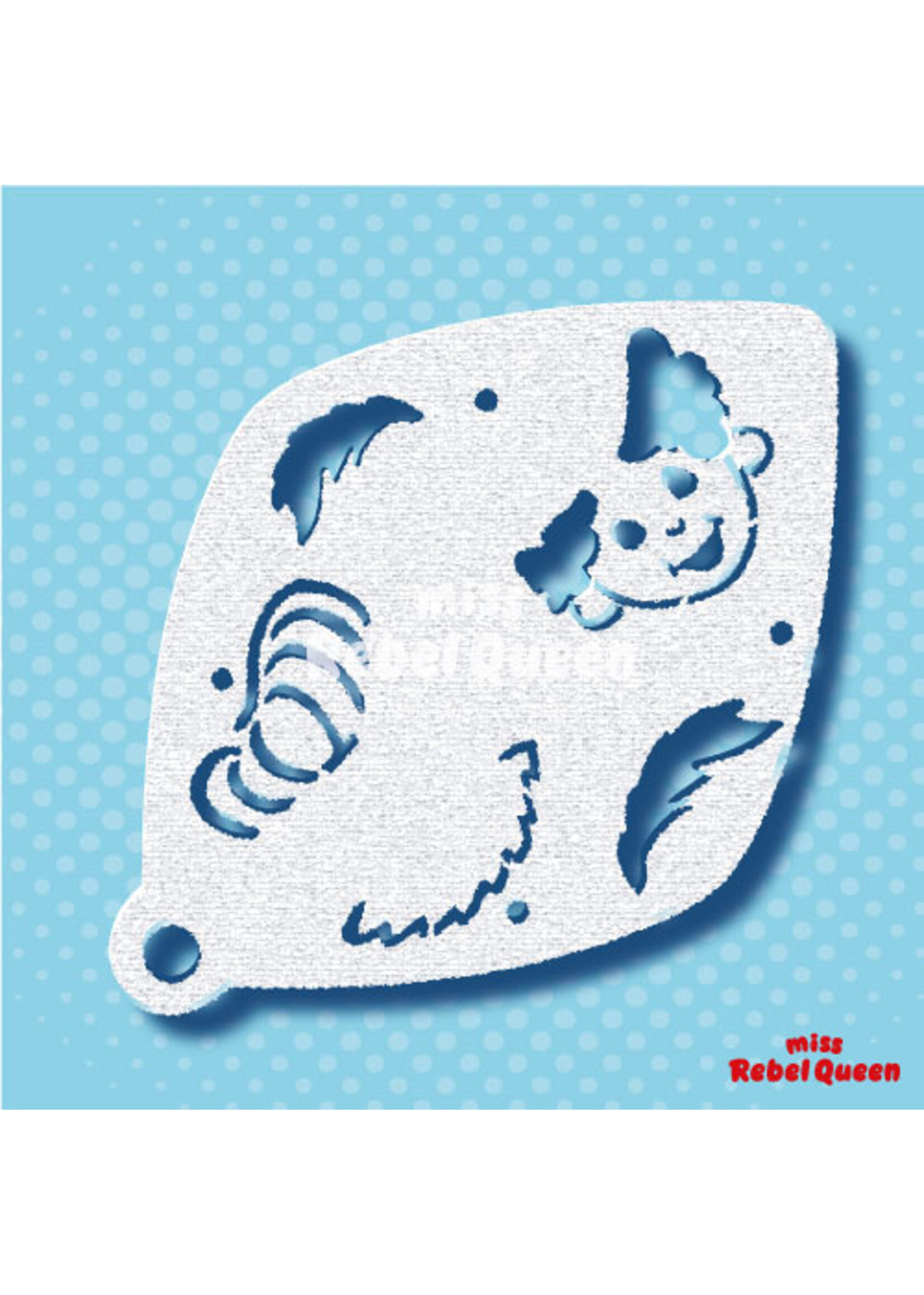 MRQ - Stencils Pietje Pet 2 staps medium schmink stencil