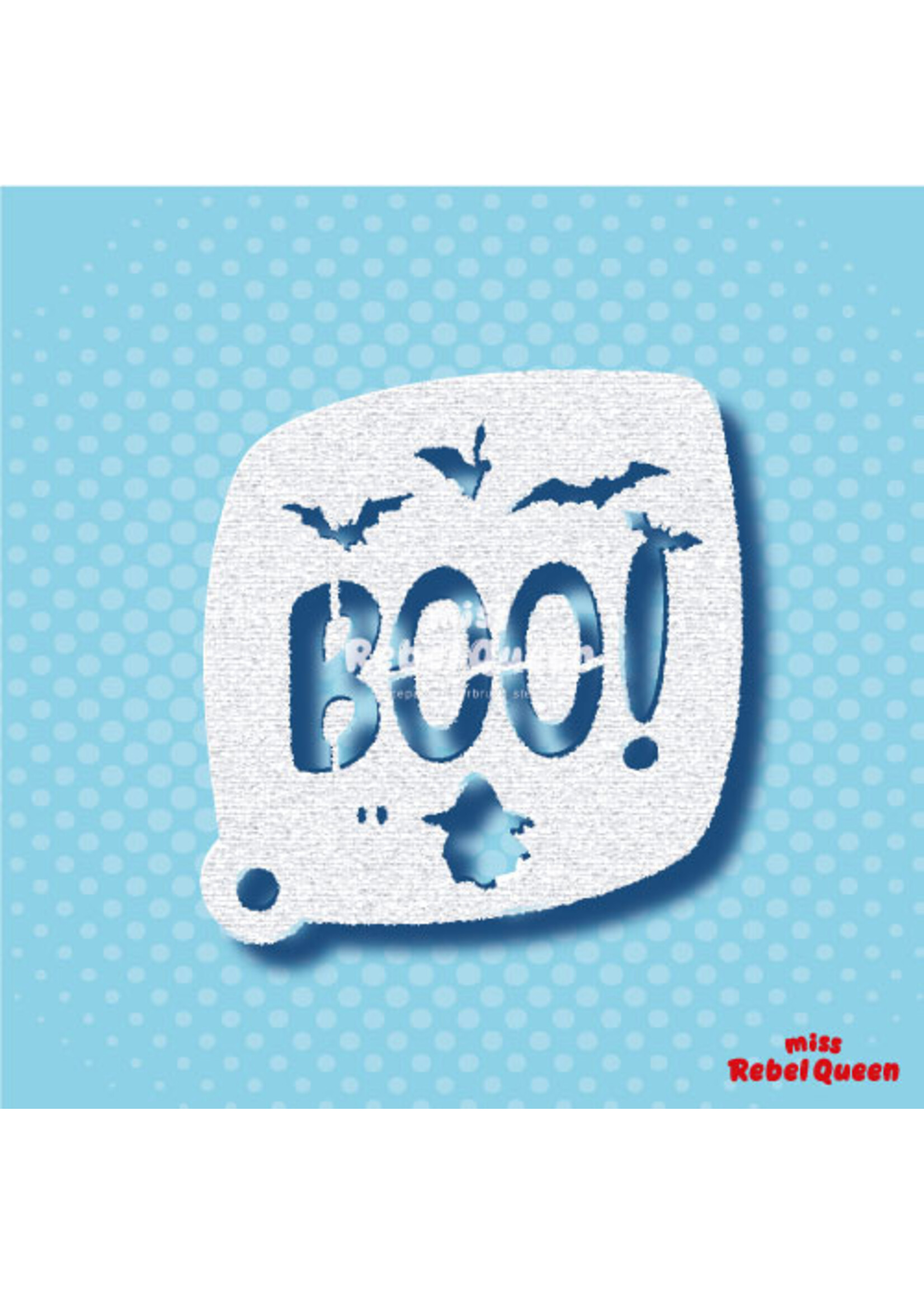 MRQ - Stencils Boo Halloween schmink stencil