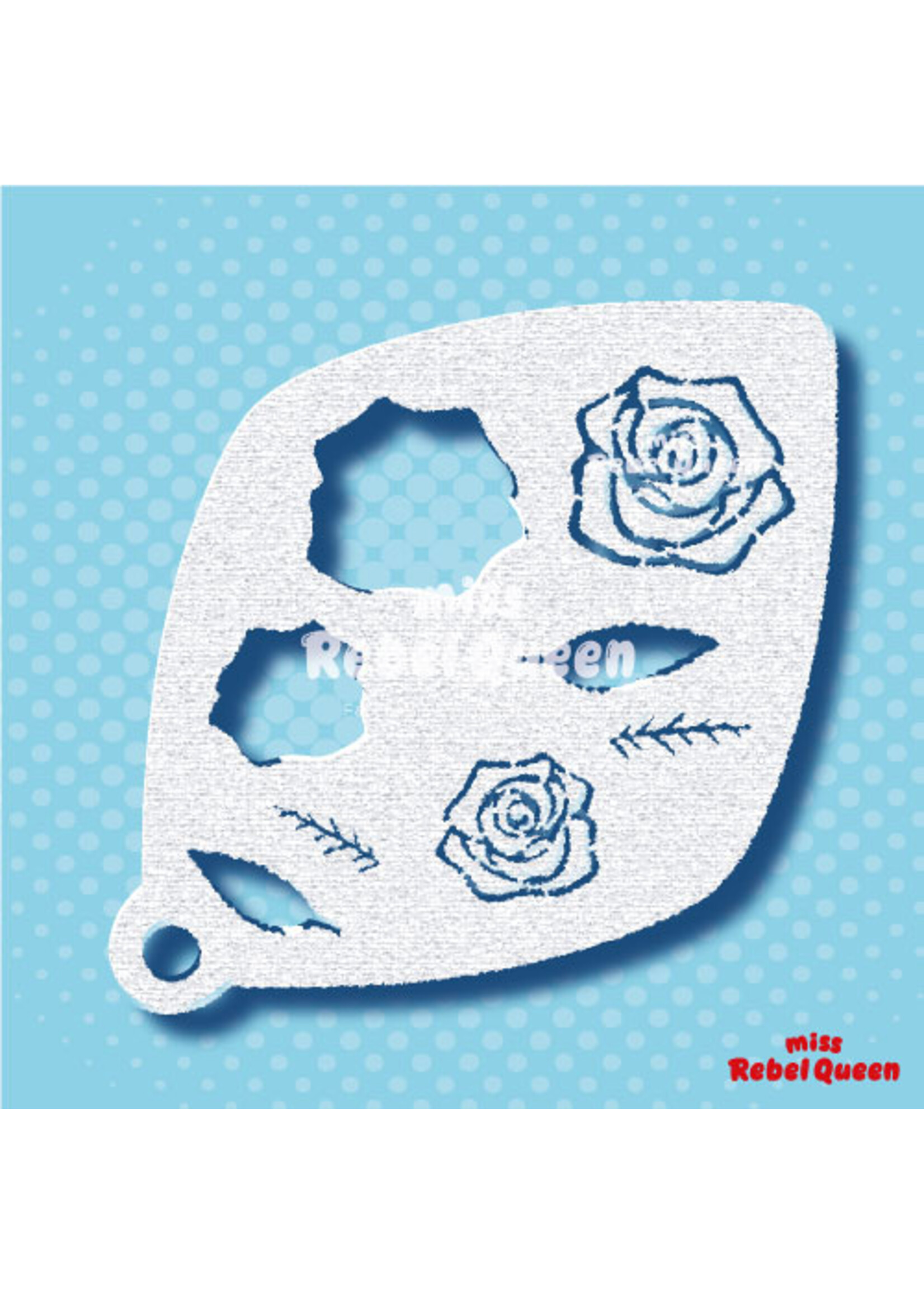 MRQ - Stencils Roses are Red Medium Facepaint Stencil