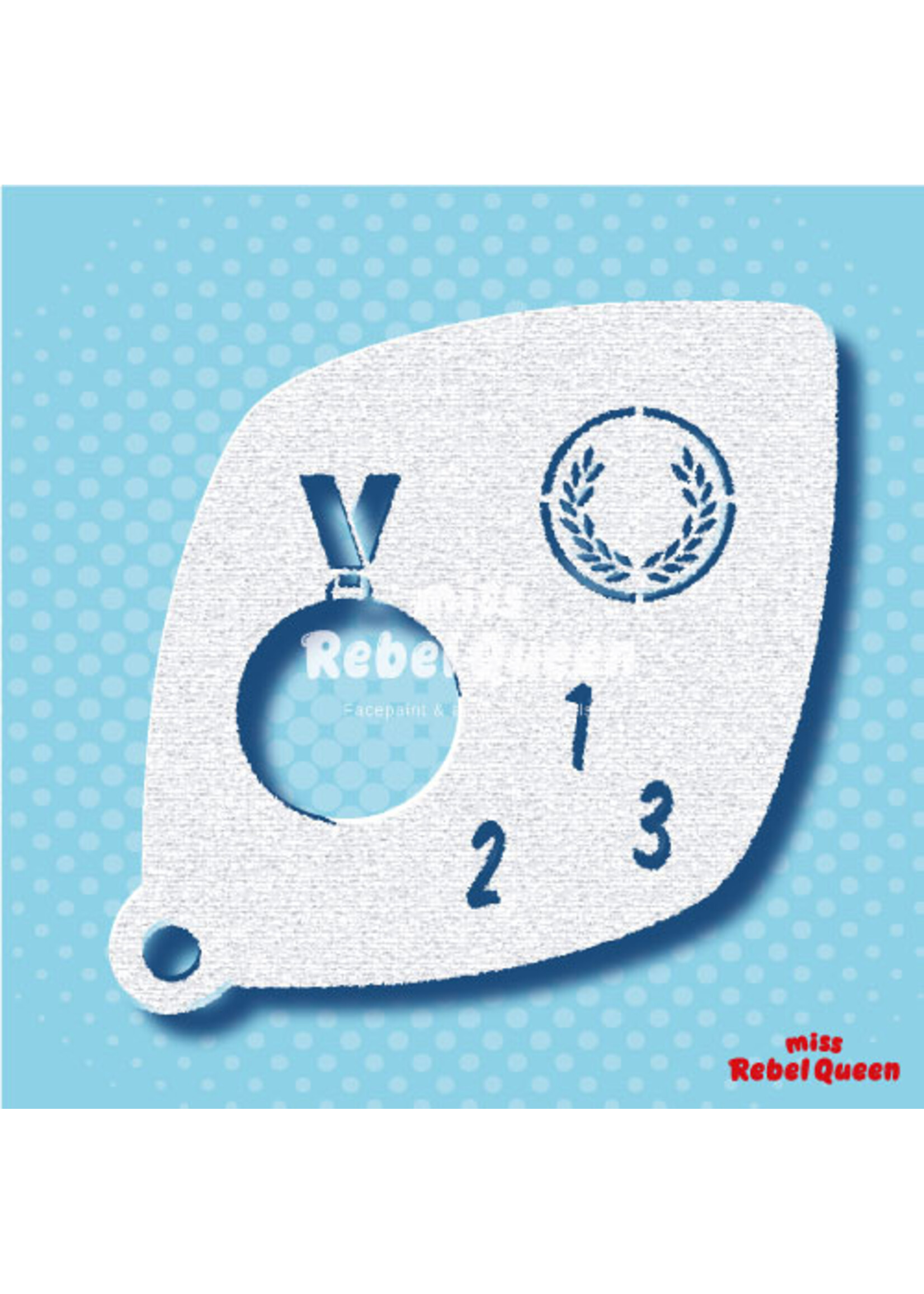 MRQ - Stencils Simply the Best Medal Medium Facepaint Stencil