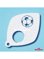 MRQ - Stencils Voetbal Schminksjabloon 2staps Medium Soccer Facepaint Stencil