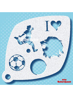 MRQ - Stencils Soccer Collection EK WK Large Facepaint Stencil