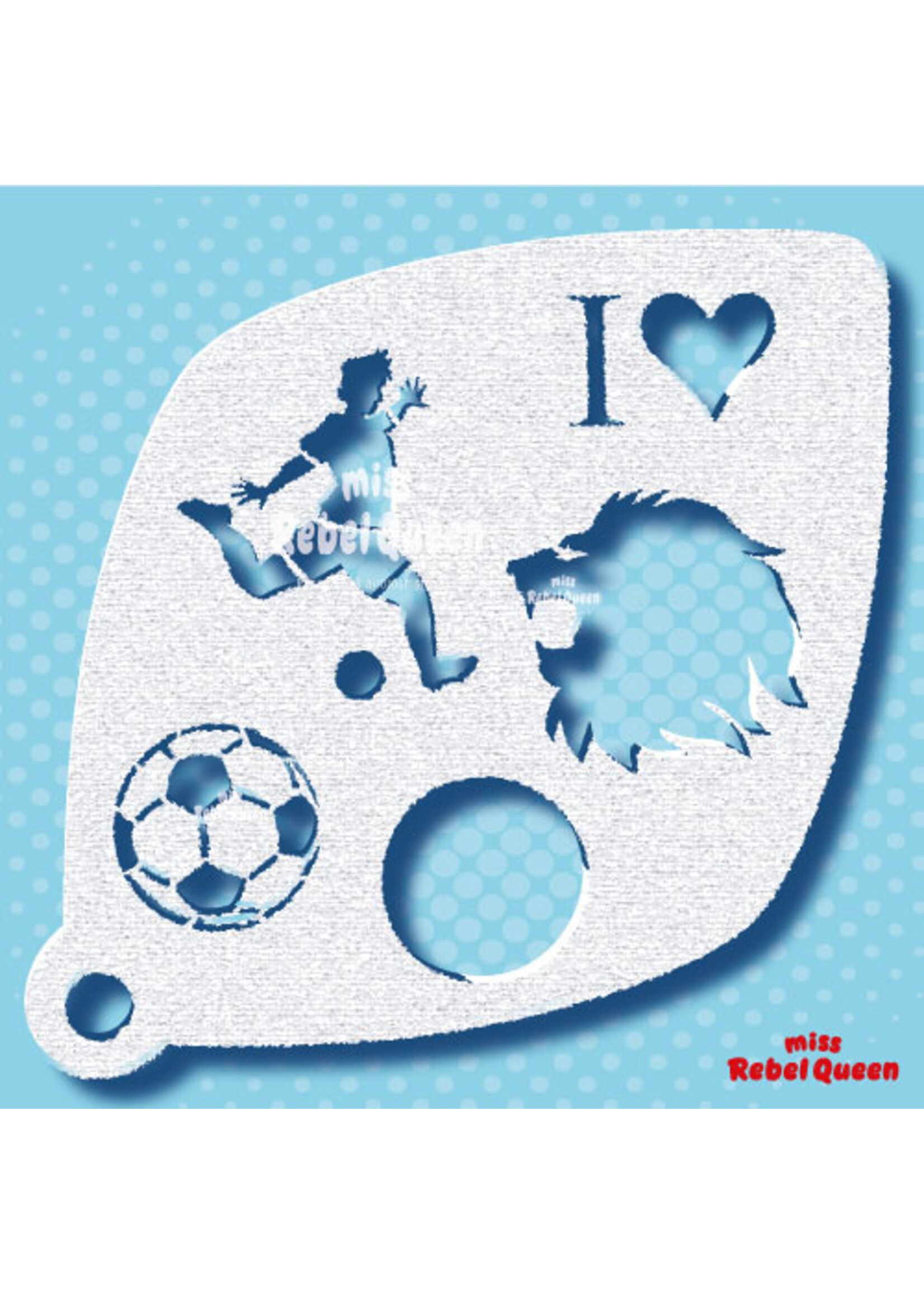 MRQ - Stencils Soccer Collection EK WK Large Facepaint Stencil
