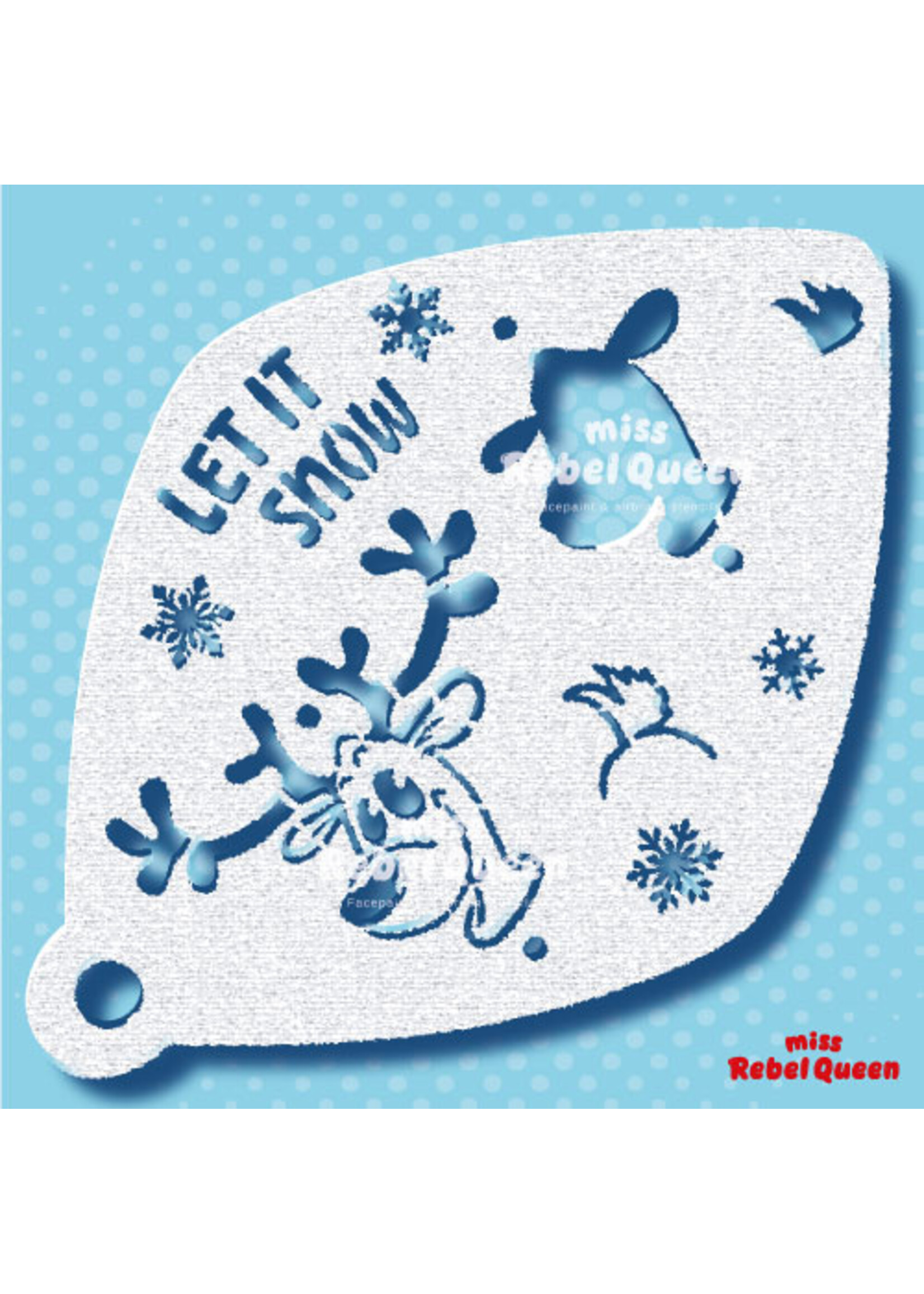 MRQ - Stencils Rudolph Red Nose Large 2staps Schmink Stencil