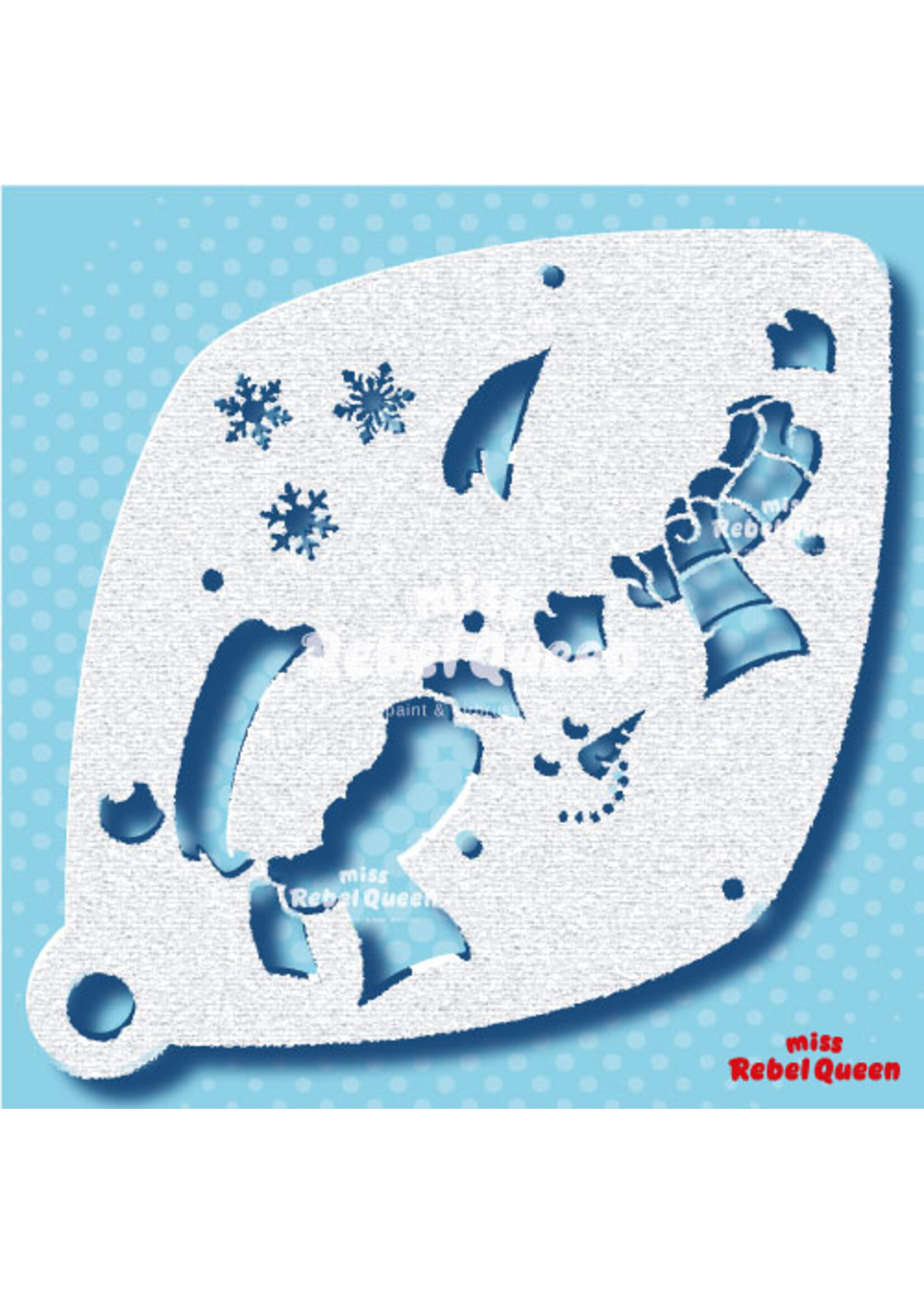 MRQ - Stencils Let it Snow man Large 3staps Schmink Stencil