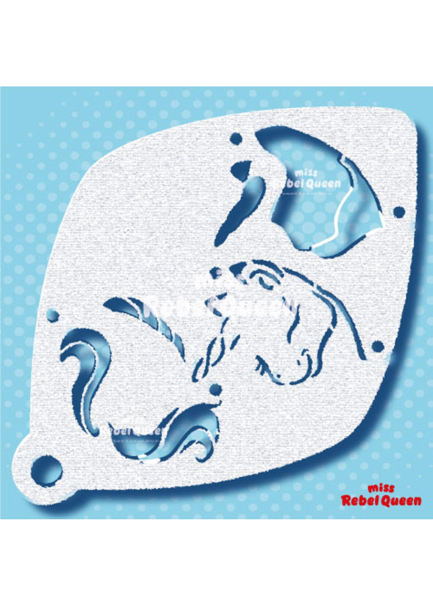 MRQ - Stencils Unique the Unicorn 3steps Large Facepaint Stencil