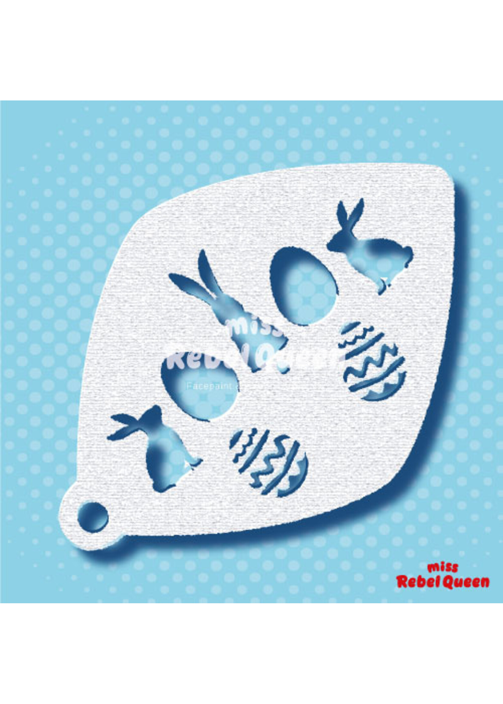 MRQ - Stencils Bunny Family & Eggs Medium 2steps Stencil