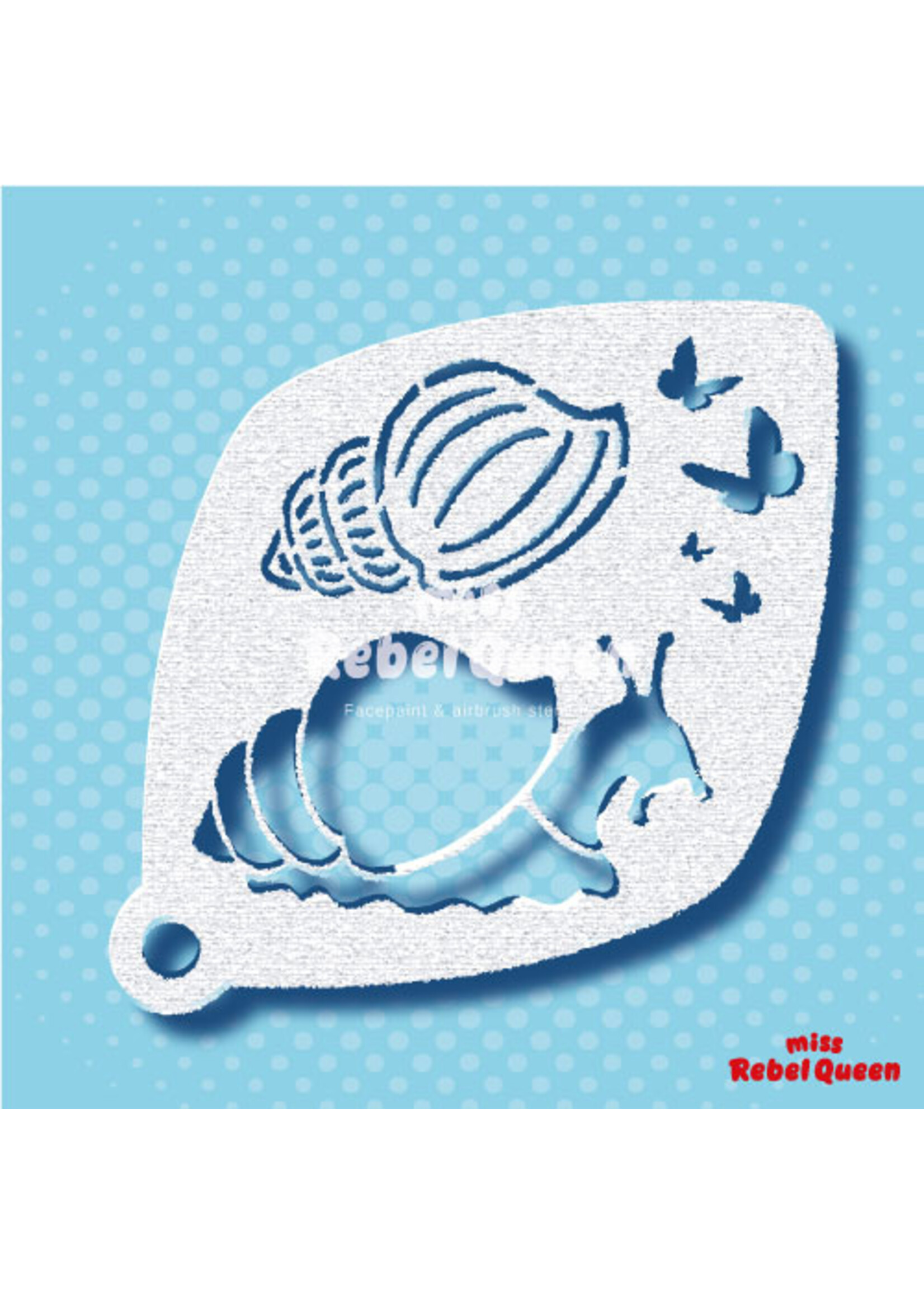 MRQ - Stencils Snailey the Snail Medium Facepaint Stencil