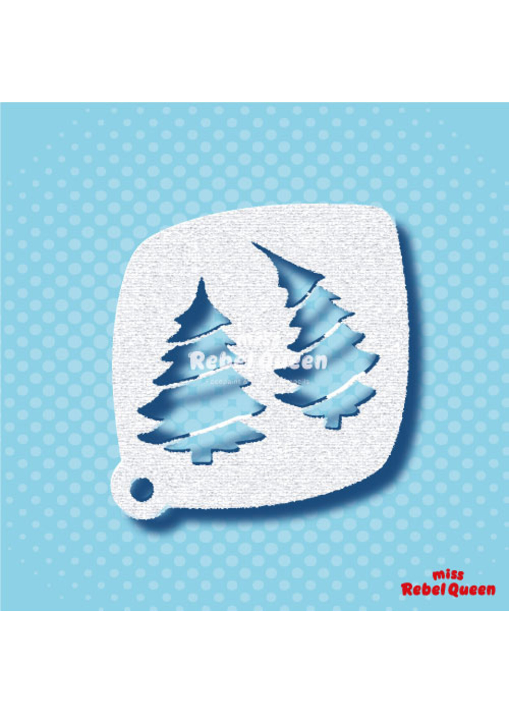 MRQ - Stencils Cosy Christmas Trees Small Stencil