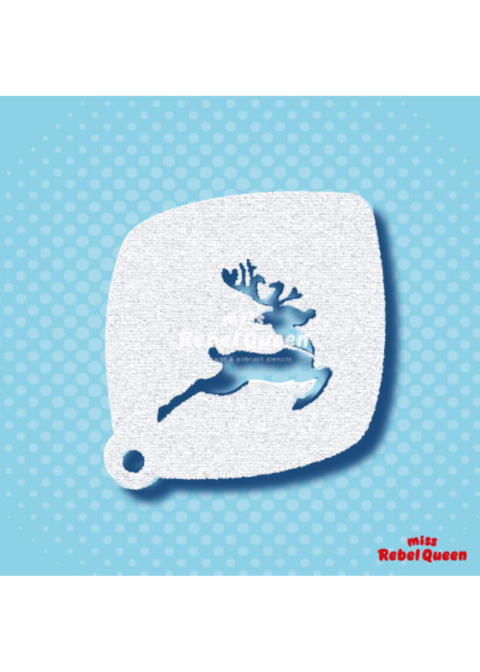 MRQ - Stencils Jumping Rudolph small schmink stencil