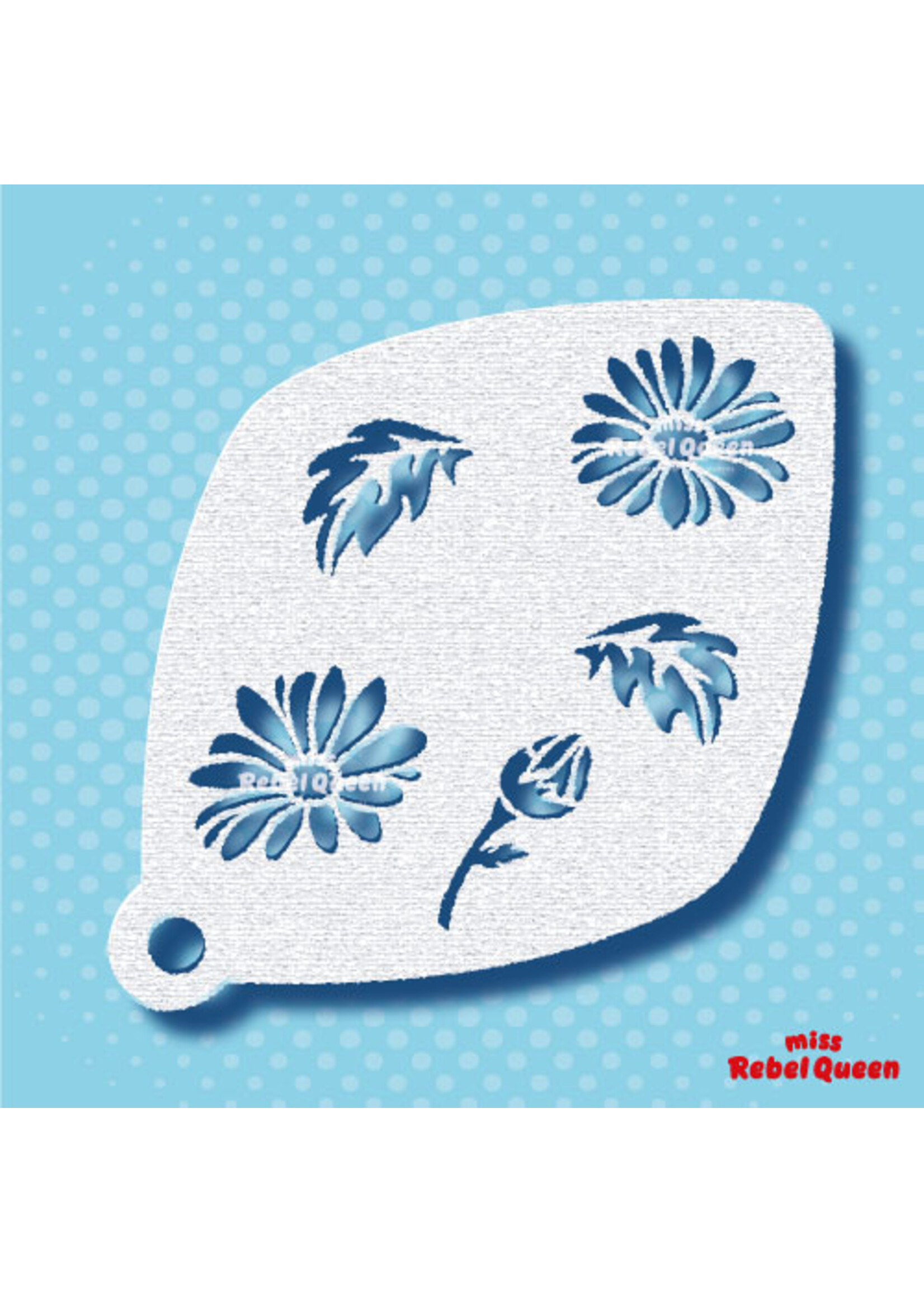 MRQ - Stencils Power Flower medium facepaint stencil