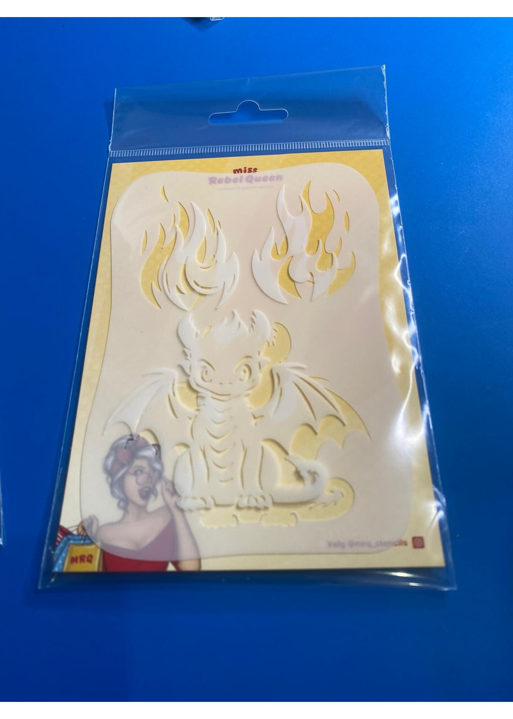 MRQ - Stencils Baby Dragon  Airbrush Tattoo Stencil Small