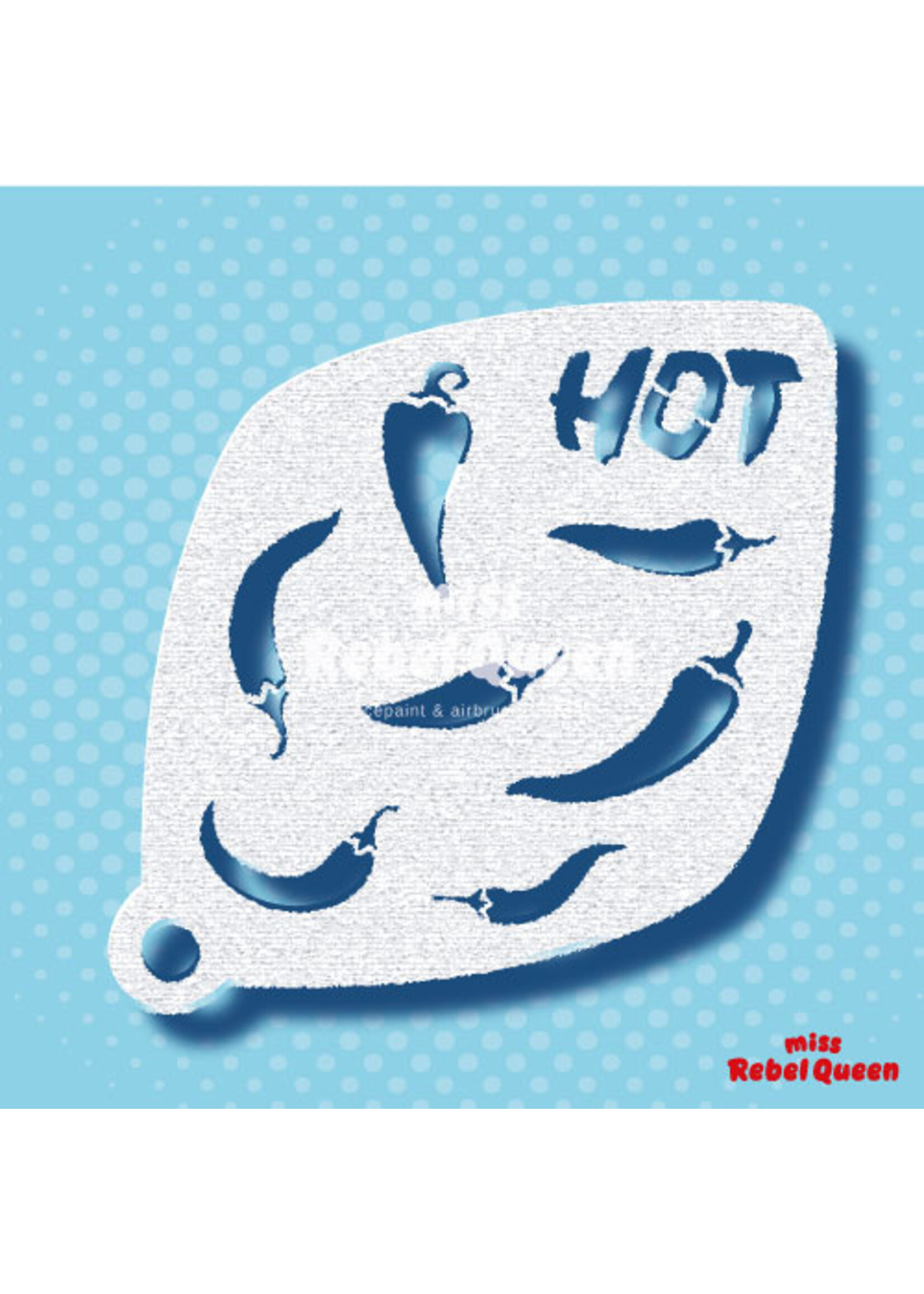 MRQ - Stencils Hot Pepper Peper schmink stencil medium