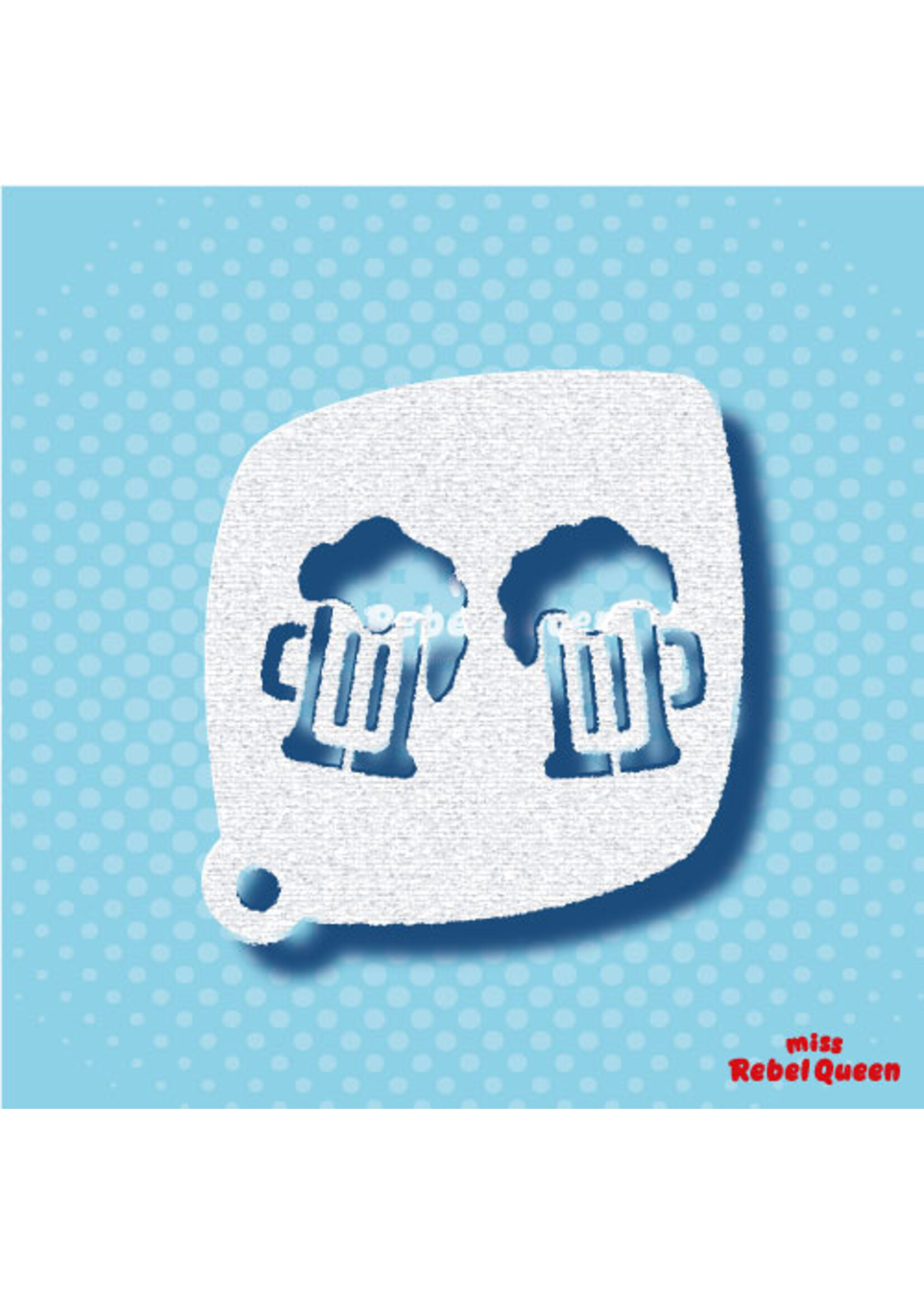 MRQ - Stencils Biertje Proost small schmink stencil