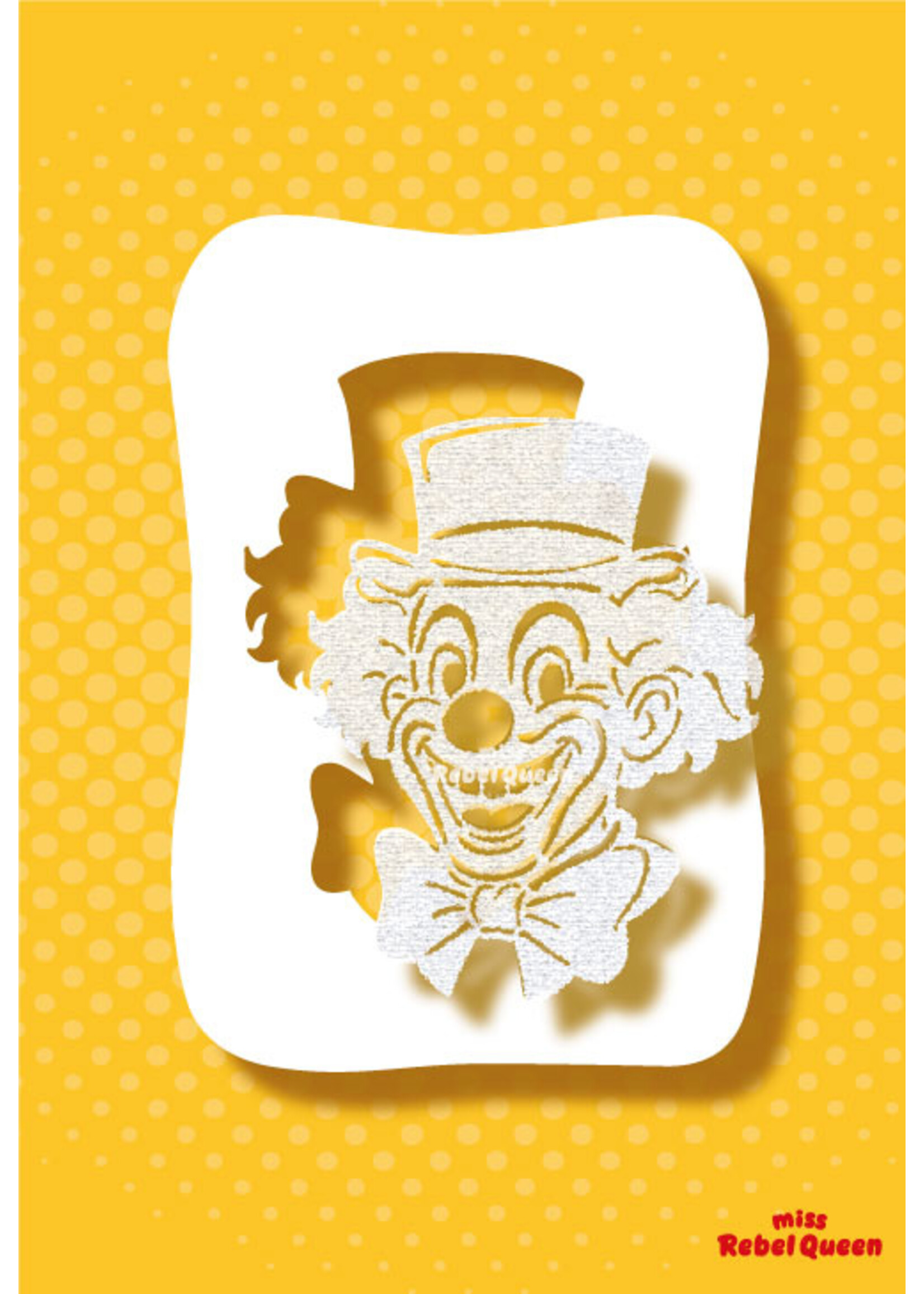 MRQ - Stencils Clown Airbrush Tattoo Stencil A6