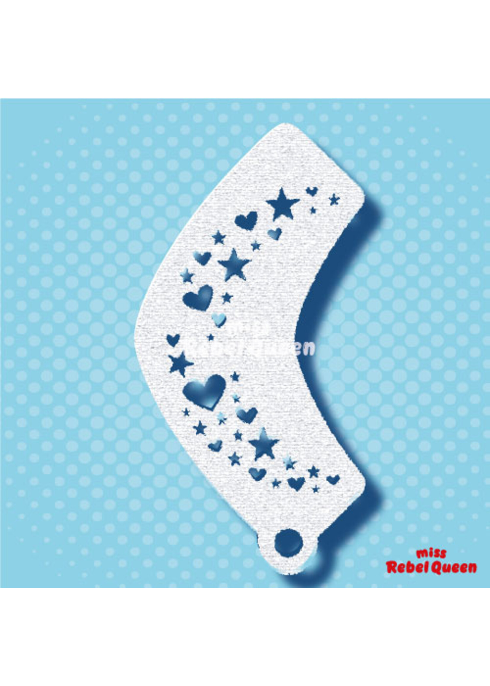 MRQ - Stencils Hartjes en sterretjes oog design schmink stencil