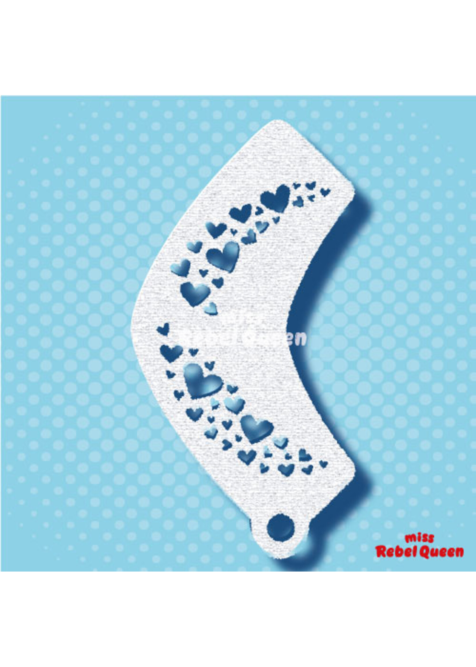 MRQ - Stencils Love is all around oog design schmink stencil