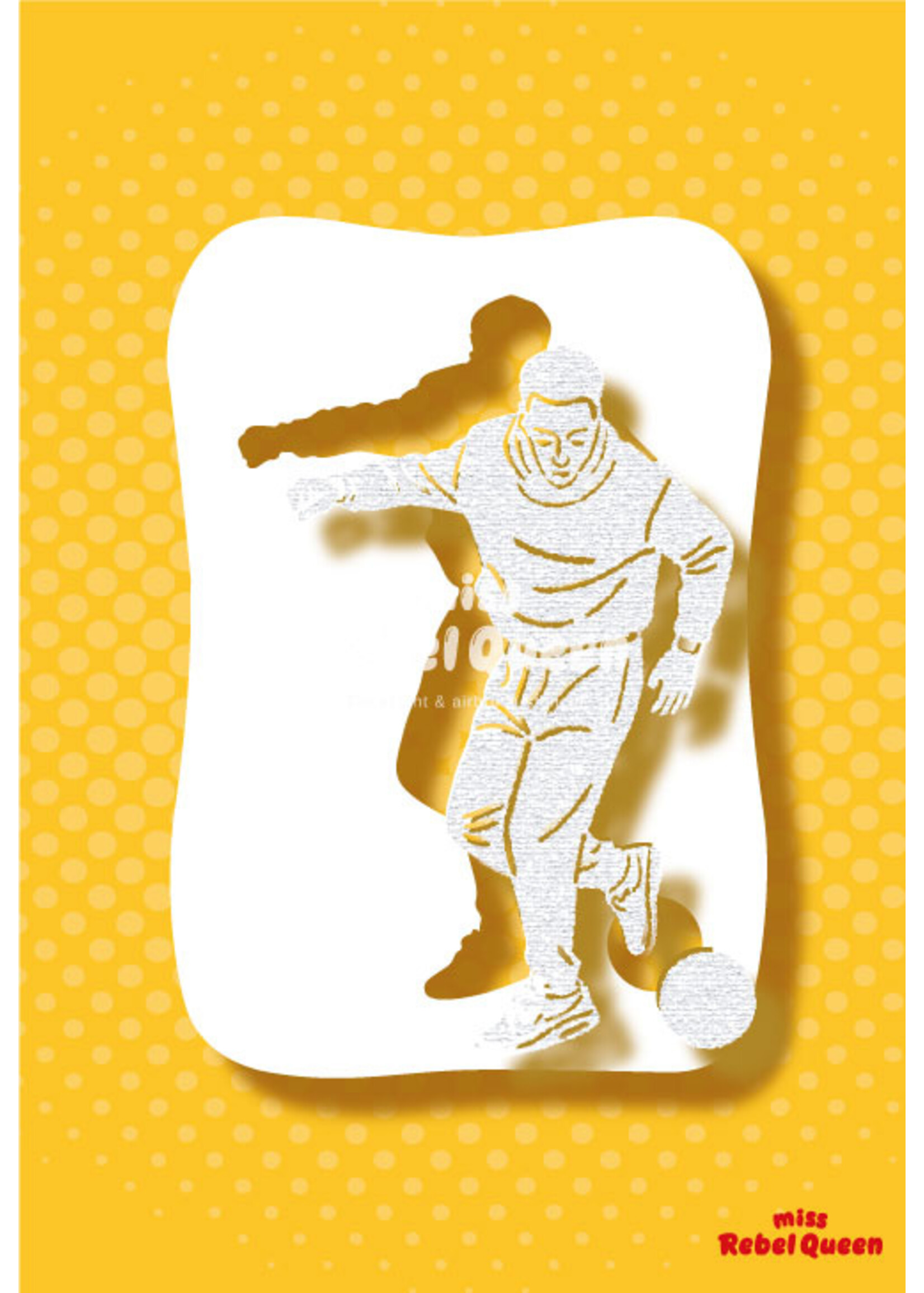 MRQ - Stencils Voetballer Airbrush Tattoo Stencil A6