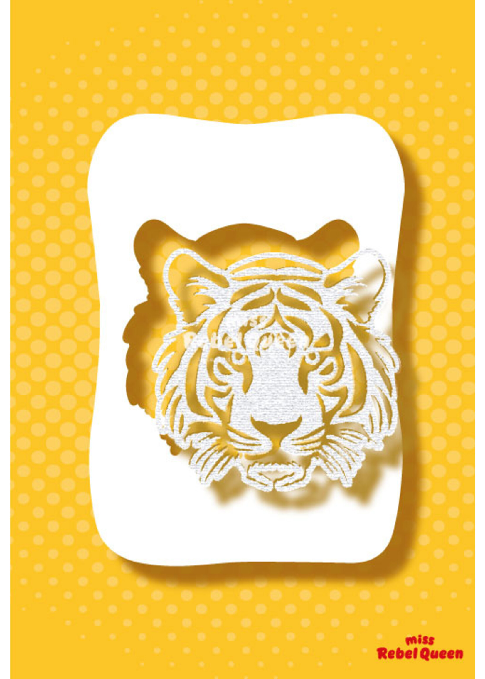 MRQ - Stencils Tijger airbrush tattoo stencil A6