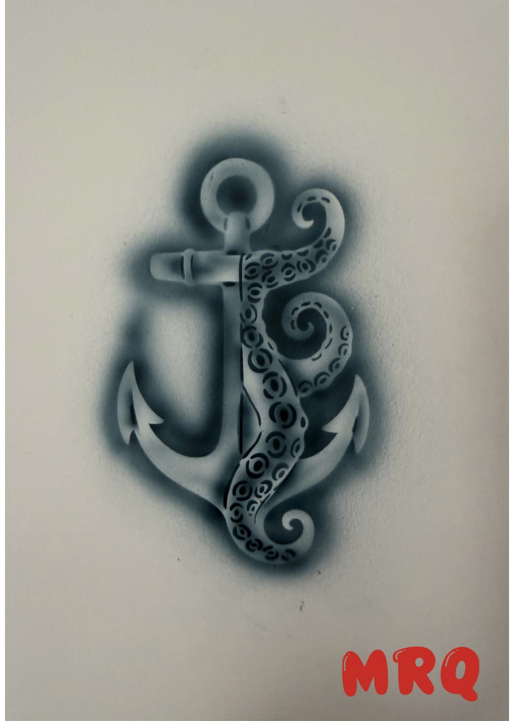 MRQ - Stencils Pirates anker airbrush tattoo stencil A6