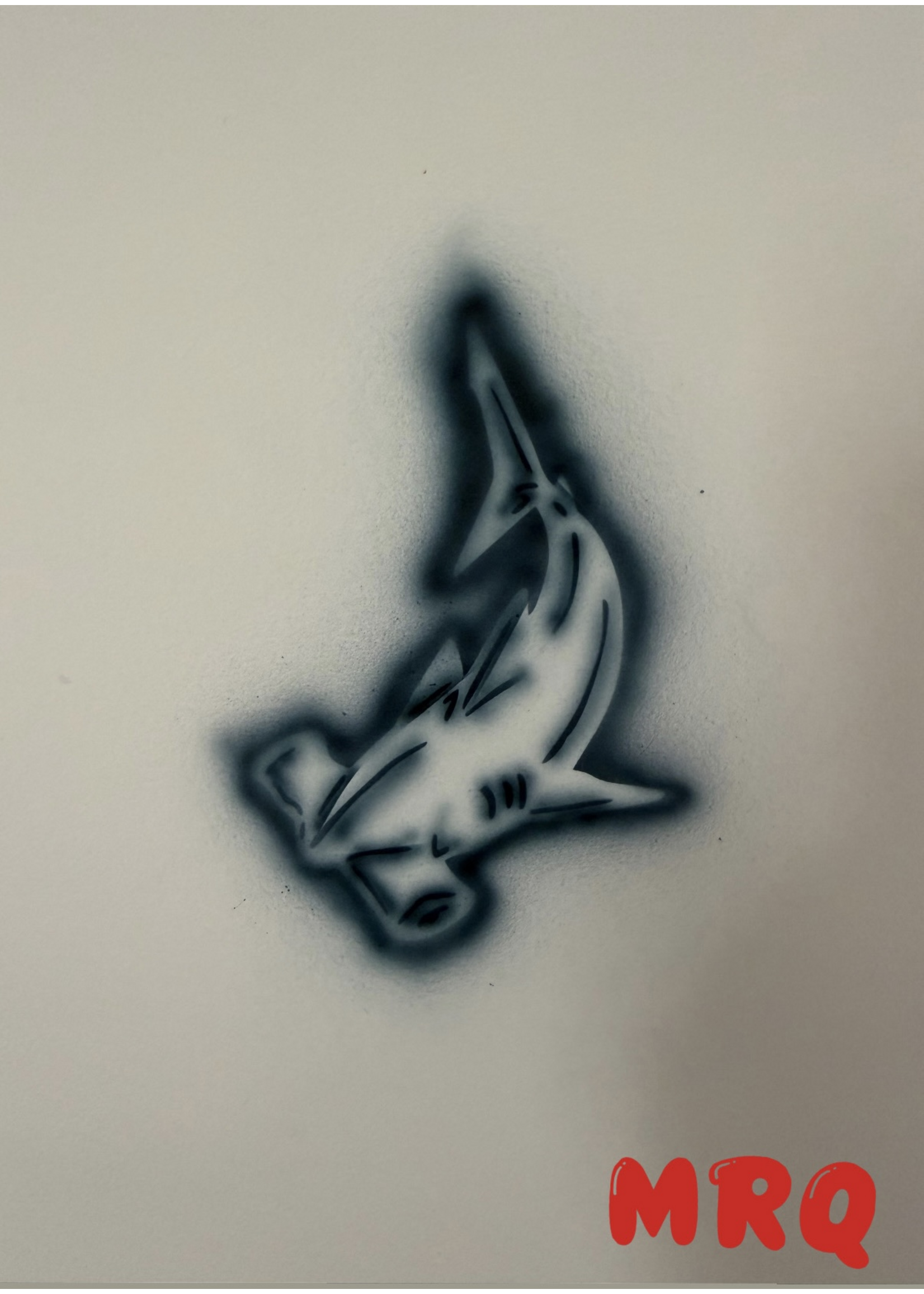 MRQ - Stencils Hamerhaai airbrush tattoo stencil A6