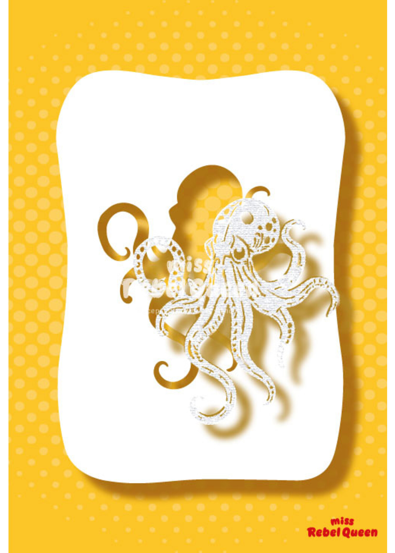 MRQ - Stencils Octopus Pirates Kraken airbrush tattoo stencil A5