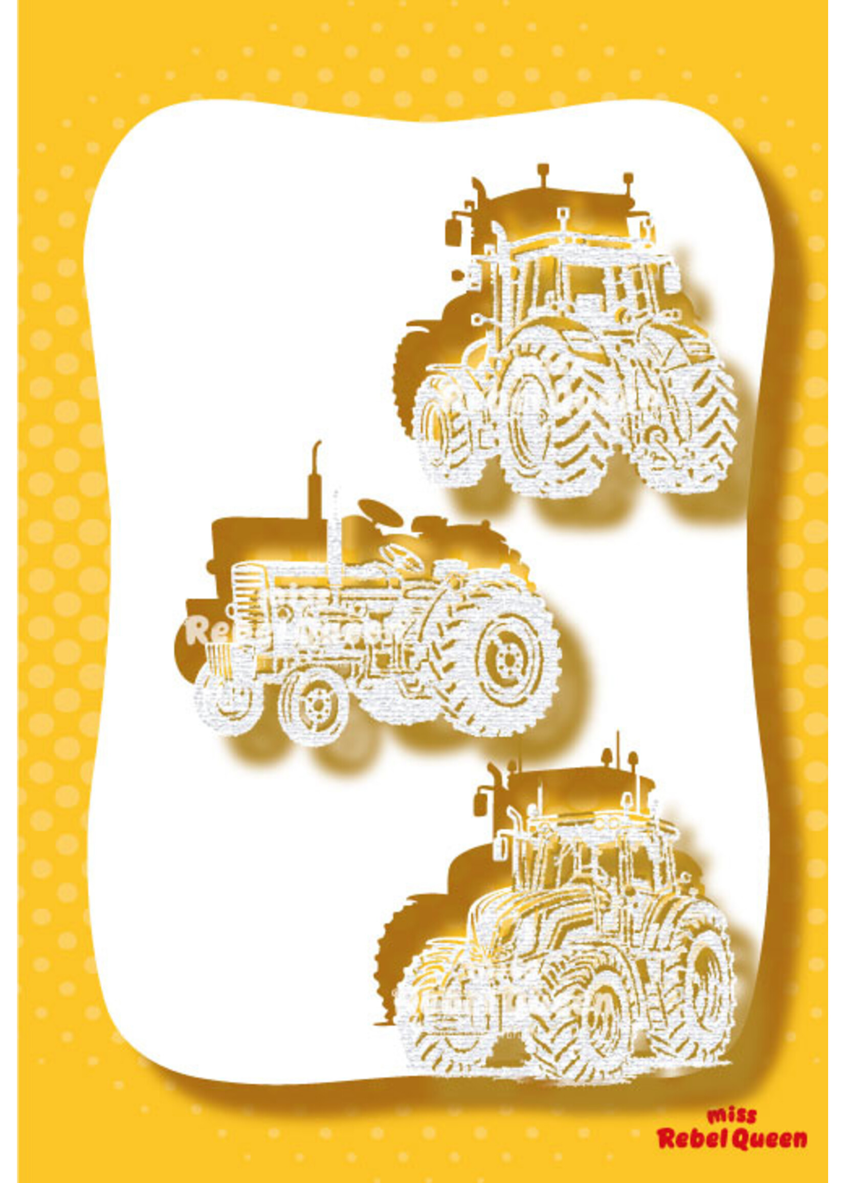 MRQ - Stencils Tractors Trekker Airbrush Tattoo Stencil A4