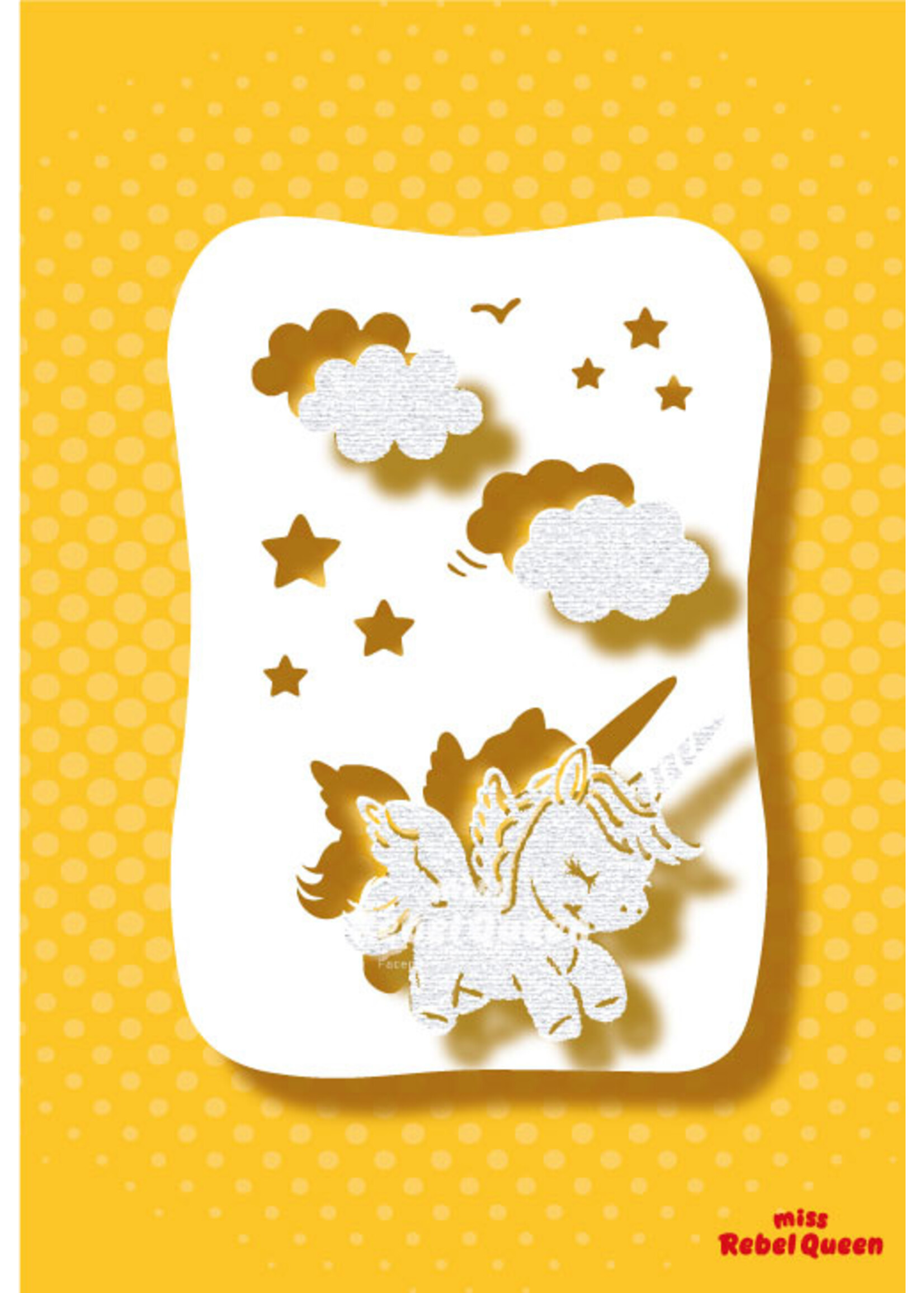 MRQ - Stencils Baby unicorn airbrush tattoo stencil A6