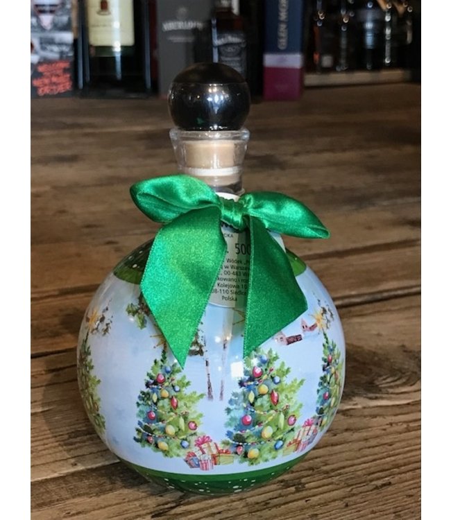 Kerstbal groene strik