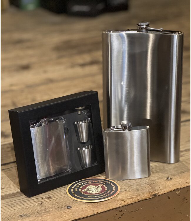 Zakflacon met bekers