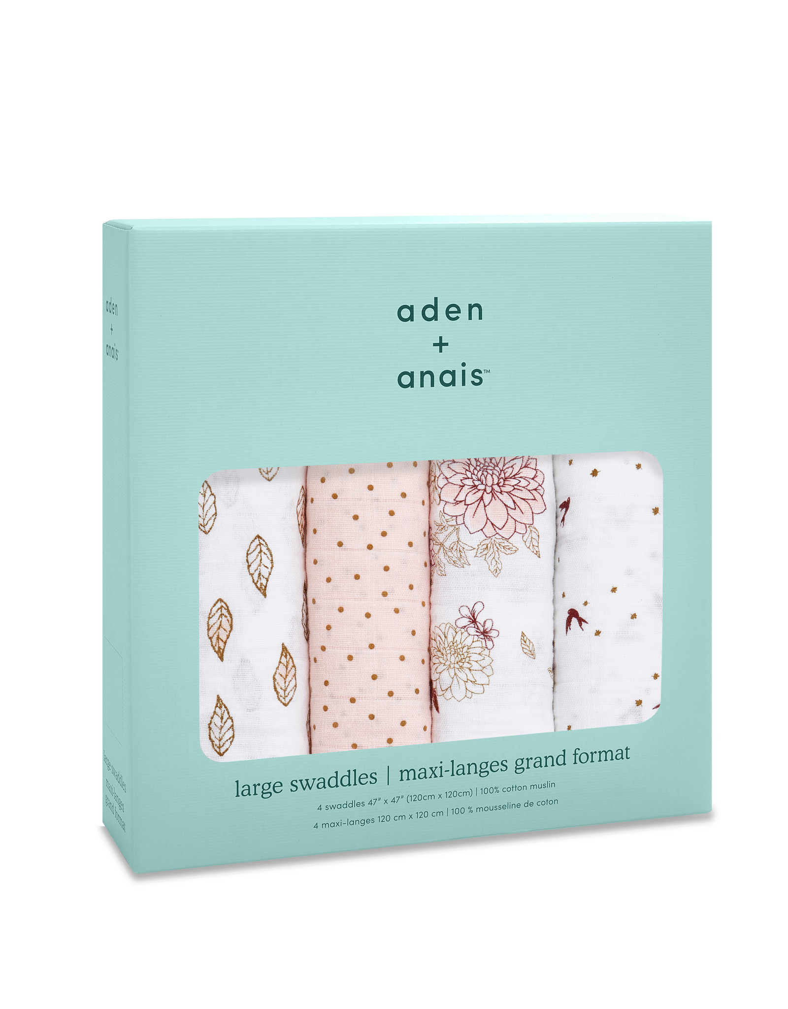 aden + anais 4 pak swaddles Lovely reverie Nybble