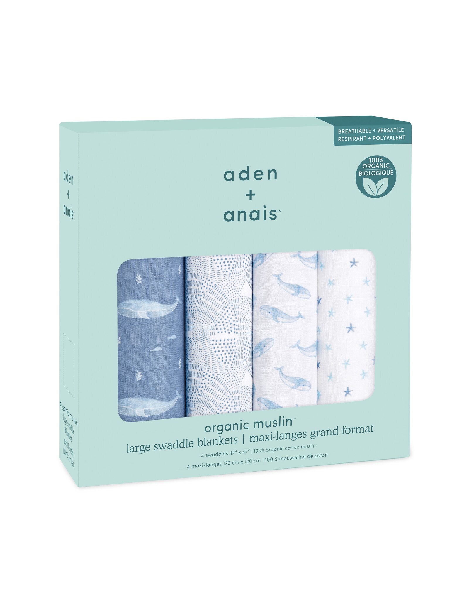 aden + anais 4 pak swaddles Lovely reverie Nybble