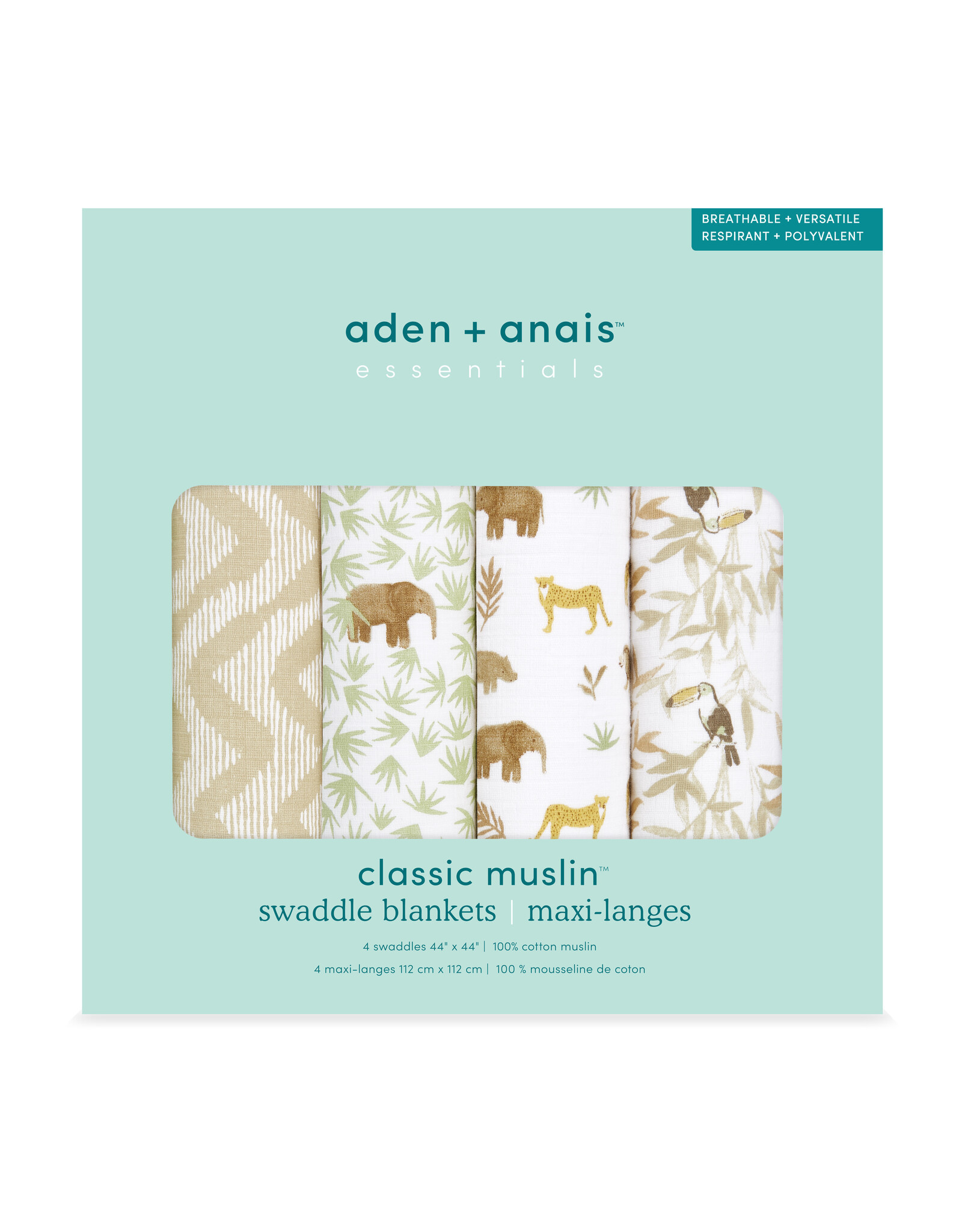 aden + anais 4 pak swaddles Lovely reverie Nybble