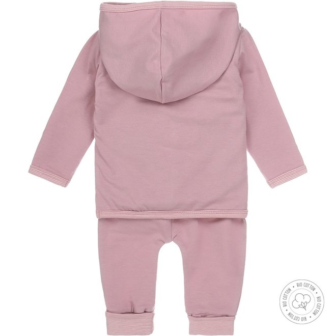 Dirkje meisjes babypakje 3-delig lichtroze en mauve