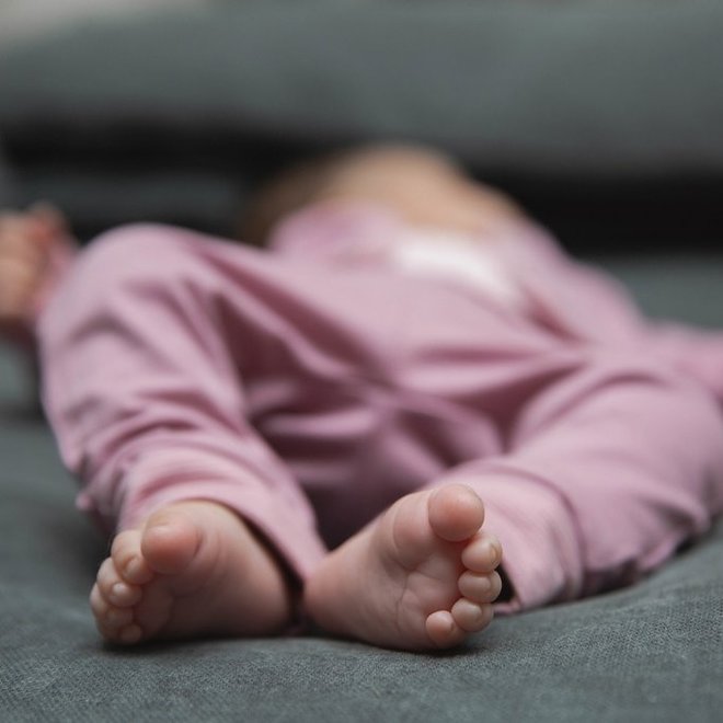 Dirkje meisjes babypakje 3-delig lichtroze en mauve