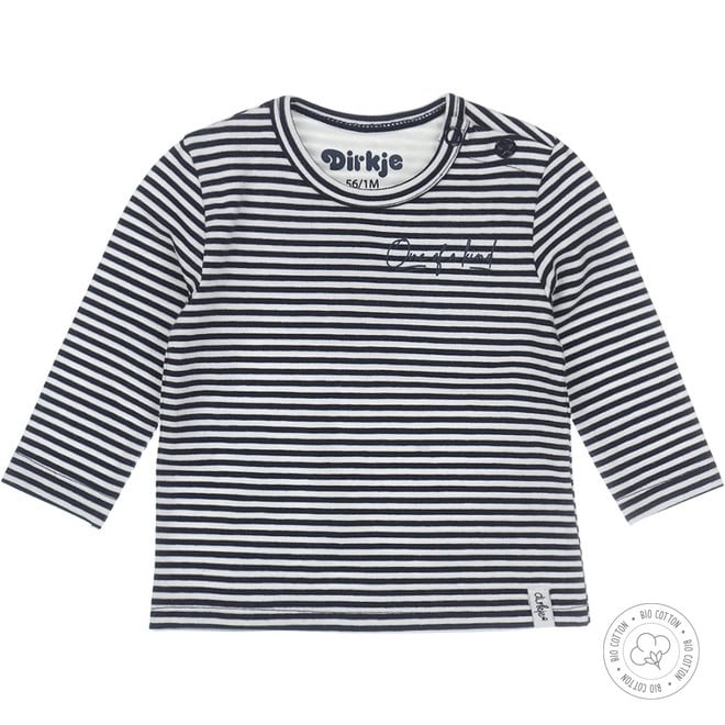Dirkje boys shirt navy with stripe