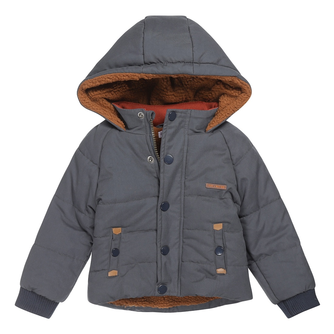 visueel getrouwd Milieuactivist Dirkje jongens winterjas capuchon donkerblauw camel | Dirkje - Dirkje Baby-  & Kidswear