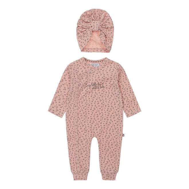 Dirkje Mädchen Baby Schlafanzug mit Hut rosa Panther