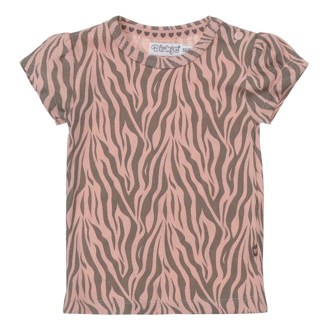 Dirkje girls T-shirt pink tiger print