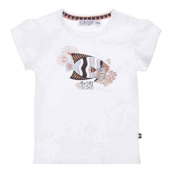 Dirkje girls T-shirt white fish