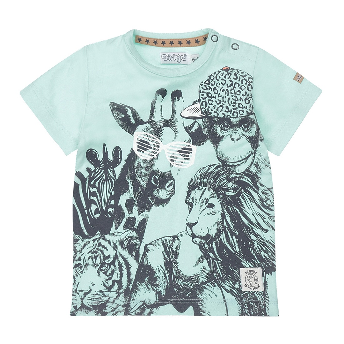 Smash studie is er Dirkje jongens T-shirt mintgroen wilde dieren | Dirkje - Dirkje Baby- &  Kidswear