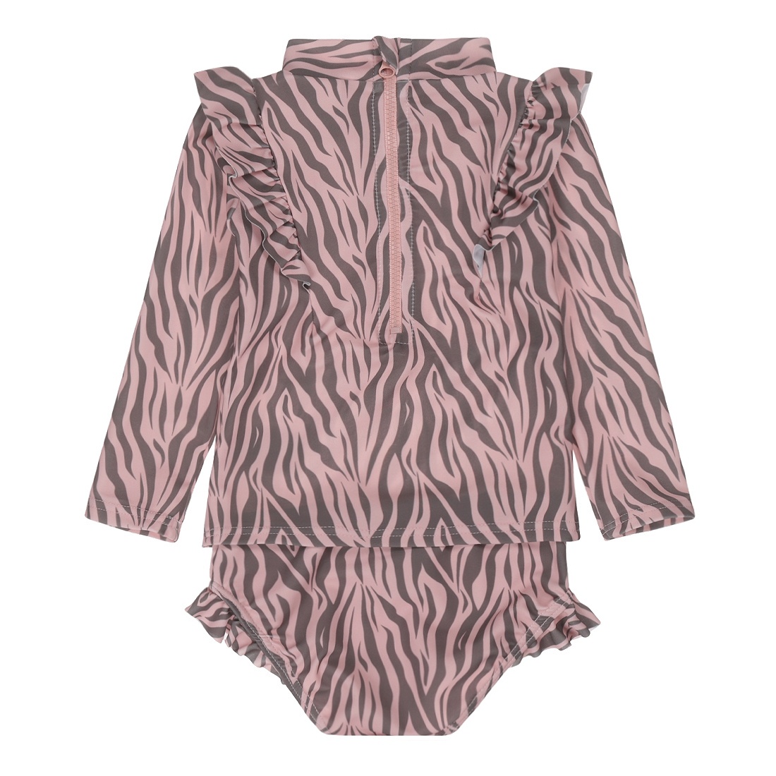 meisjes 2-delig zwempak roze tijgerprint UV-protectie | Dirkje - Dirkje Baby- & Kidswear