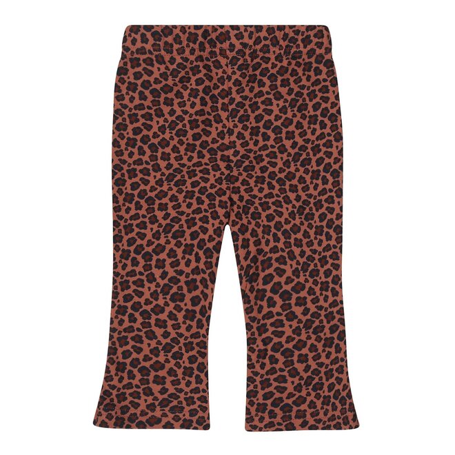 Dirkje girls flared trousers dark pink panther print