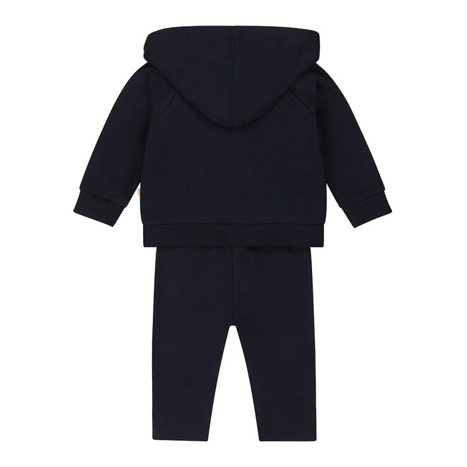 Dirkje Jungen Babyset Strickjacke, Hemd und Hose blau braun