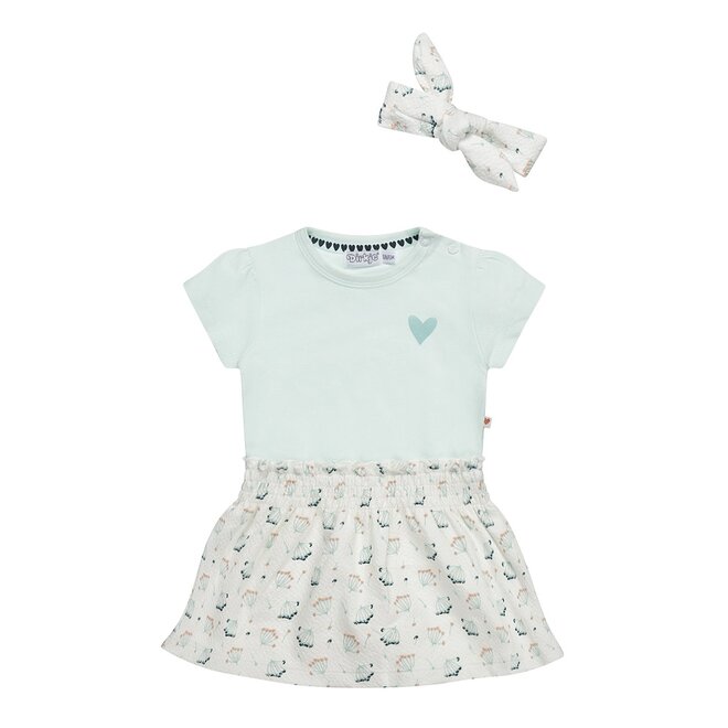 Dirkje girls dress with headband mint green