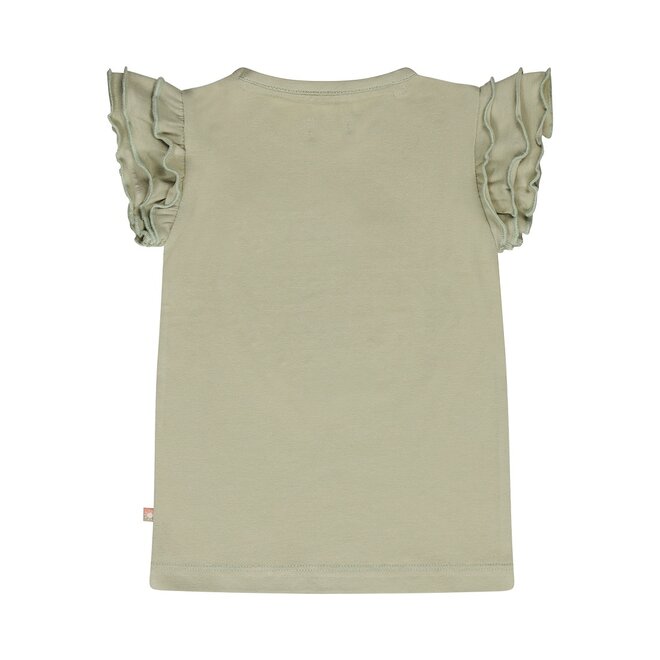 Dirkje Mädchen T-shirt kurzarm soft green heart