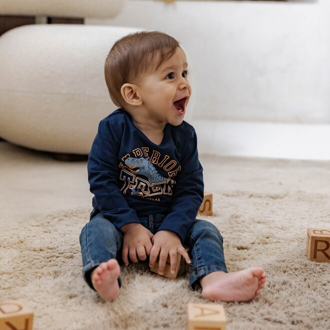 Dirkje boys longsleeve dark blue soft blue